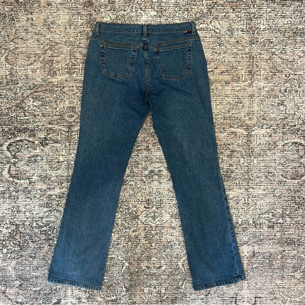 Vintage Y2K Tommy Hilfiger Super Low Rise Flare Stretch Jeans Womens Size 13 - Picture 6 of 15